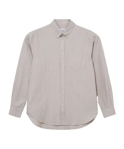 Norse Projects Long-sleeved Striped Shirt In Gray