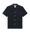Norse Projects Mads Batik Shirt In Dark Navy