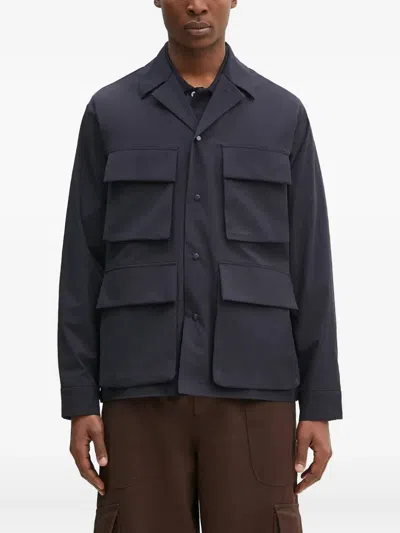 Norse Projects Mads Multi-pocket Overshirt In Blue