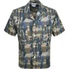 Norse Projects Mads Relaxed Print Shirt Navy In Navy