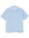 Norse Projects Mens Mads Poplin Stripe Short-sleeve Shirt In Blue