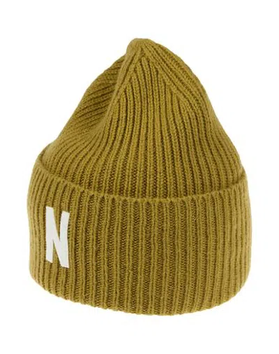 Norse Projects Man Hat Khaki Size Onesize Wool In Green