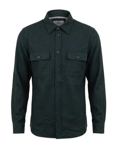 Norse Projects Man Shirt Dark Green Size Xl Wool, Polyester, Polyamide In Blue