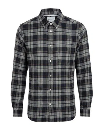 Norse Projects Man Shirt Midnight Blue Size S Organic Cotton In Black