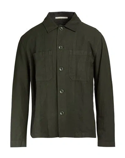 Norse Projects Man Shirt Military Green Size M Cotton, Linen