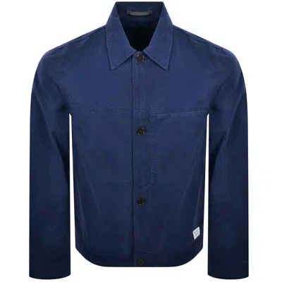 Norse Projects Marcus Canvas Overshirt Blue