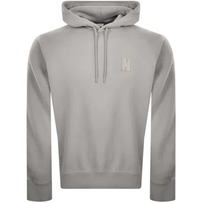 Norse Projects Marten Relaxed Patch Hoodie Grey