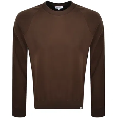 Norse Projects Marten Relaxed Raglan Logo Sweatshi In Brown