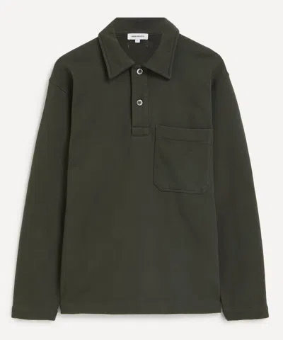 Norse Projects Mens Fraser Loopback Long Sleeve Polo