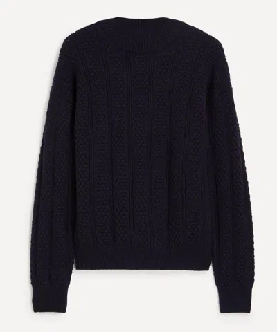Norse Projects Mens Hirtshals Bubble Knit Sweater In Blue