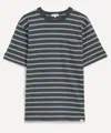 Norse Projects Holger Organic Sailor Stripe Pocket T-shirt T-shirts Grey In Blue
