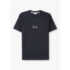 NORSE PROJECTS MENS JOHANNES ORGANIC CHAIN STITCH LOGO T-SHIRT IN NAVY