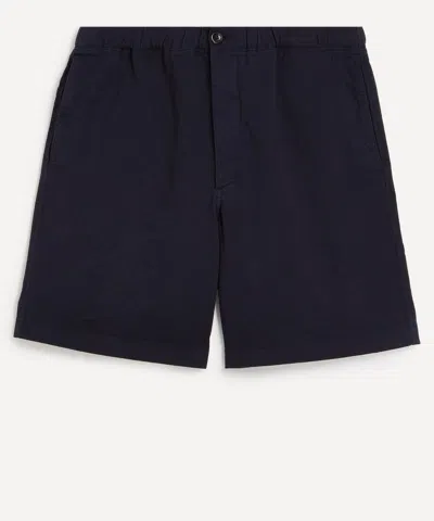 Norse Projects Mens Navy Trysil Twill Shorts In Blue
