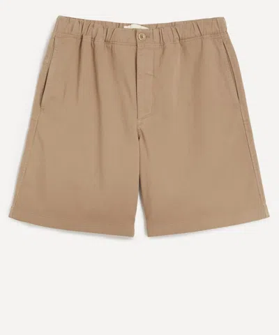 Norse Projects Mens Navy Trysil Twill Shorts In Brown
