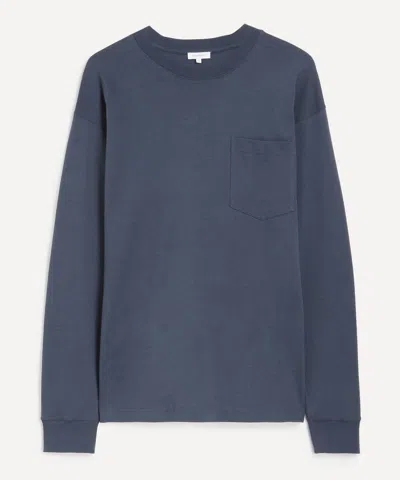 Norse Projects Mens Norse Standard Heavy Loose Long-sleeve T-shirt In Blue