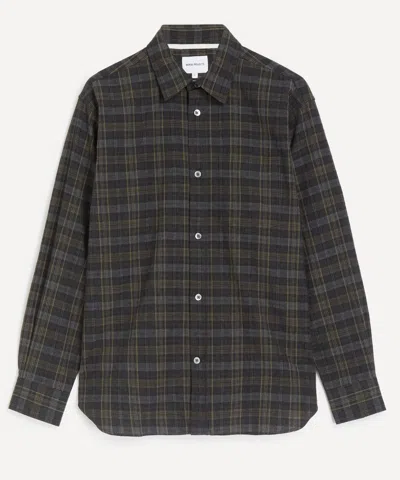 Norse Projects Mens Oversized Wool Check Shirt In Multi