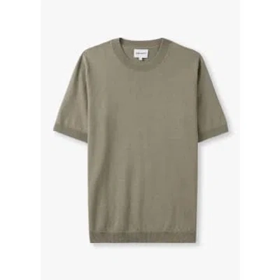 Norse Projects Mens Rhys Cotton Linen T-shirt In Clay In Grey
