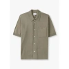 NORSE PROJECTS MENS ROLLO COTTON LINEN SHORT SLEEVE SHIRT IN CLAY