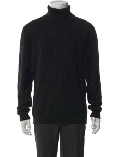Pre-owned Norse Projects Merino Wool Turtleneck Pullover In Blue