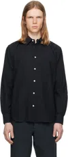 Norse Projects Navy Algot Relaxed Cotton Linen Shirt In Black