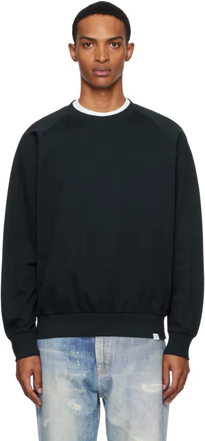 Norse Projects Navy Marten Relaxed Raglan Light Sweatshirt