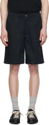 Norse Projects Navy Ragnar Fine Broken Twill Shorts In Black