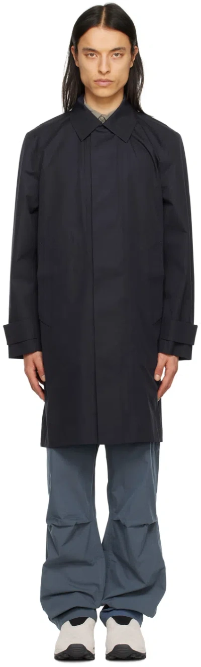 Norse Projects Navy Thor Rain Coat In Dark Navy