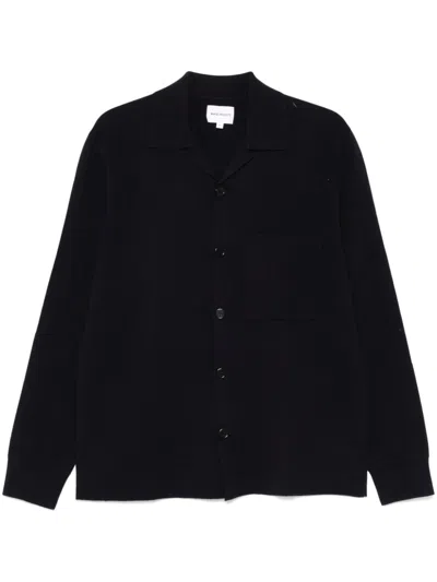 Norse Projects Carsten Press-stud Shirt In Blue
