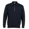 Norse Projects Norse Standard Half Zip Sweatshirt Dark Navy In Black