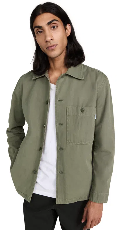 Norse Projects Norse Standard Twill Overshirt Sediment Green