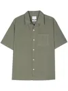 Norse Projects Notch-collar Short-sleeve Shirt In Green
