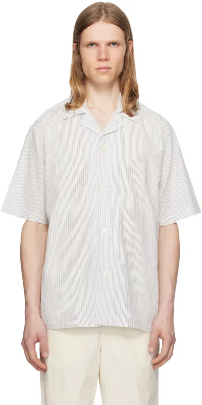 Norse Projects Off-white Mads Poplin Stripe S/s Shirt