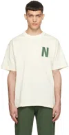Norse Projects Simon Logo-print T-shirt In Ecru