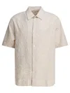 Norse Projects Textured Short-sleeve Shirt In Neutral