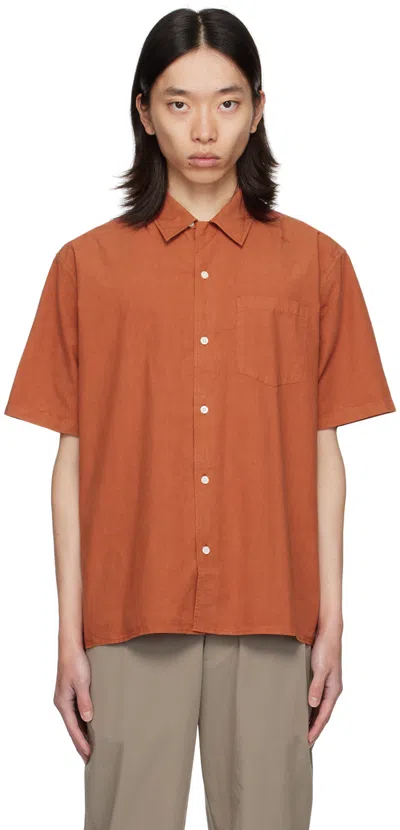 Norse Projects Orange Carsten Shirt In Red Ochre