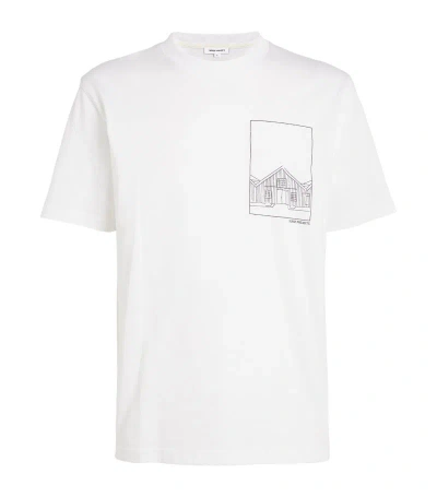 Norse Projects Organic Cotton Johannes Graphic T-shirt In White