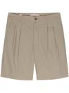 Norse Projects Poplin Cotton Bermuda Shorts In Green