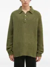 Norse Projects Rasmus Polo-neck Brushed Sweater In Green