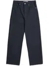 Norse Projects Relaxed Fit Blue Trousers In Heavy Twill In Black