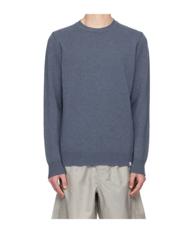 Norse Projects Rib Round-neck Sweater In Blue