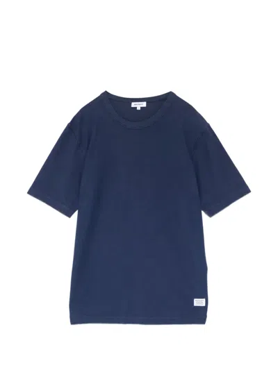 Norse Projects Ribbed Trim T-shirt In Blue
