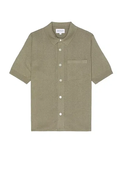 NORSE PROJECTS ROLLO COTTON LINEN SHORT SLEEVE SHIRT