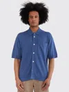 Norse Projects Rollo Cotton Linen Ss Shirt In Blue