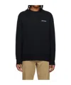 Norse Projects Round Collar Logo Sweater In Black