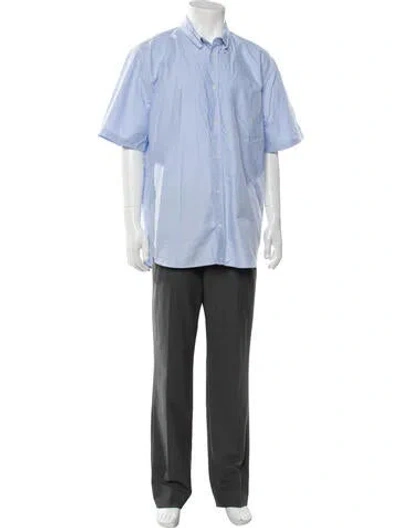 Pre-owned Norse Projects Short Sleeve Dress Shirt In Blue
