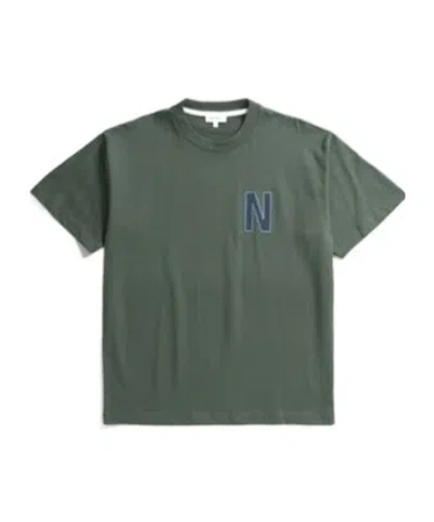 Norse Projects Simon Logo-print T-shirt In Green
