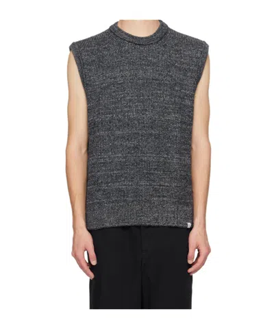 Norse Projects Sleeveless Knitted Sweater In Black