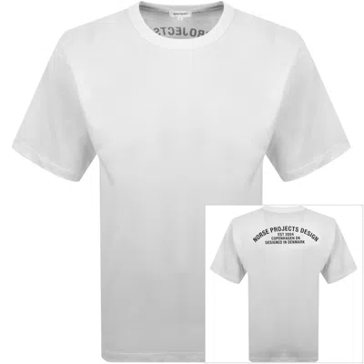 Norse Projects Snekkersten Arch T Shirt White In Multi