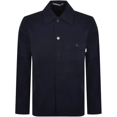 Norse Projects Standard Twill Overshirt Navy In Blue