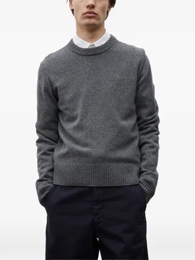 Norse Projects Stensmark Crew-neck Wool Sweater In Gray